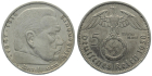 3. Reich 5 Mark 1938 A - Adler über Hakenkreuz